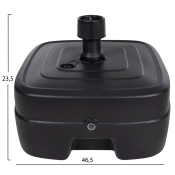 PLASTIC UMBRELLA BASE WITH WHEEL SOLBAS FK6113.02 ANTHRACITE COLOR-FOR POLE 33/50mm 46,5x23,5Hcm.