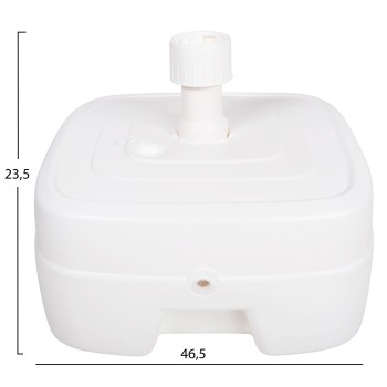 PLASTIC UMBRELLA BASE WITH WHEEL SOLBAS FK6113.01 WHITE COLOR-FOR POLE 33/50mm 46,5x23,5Hcm.