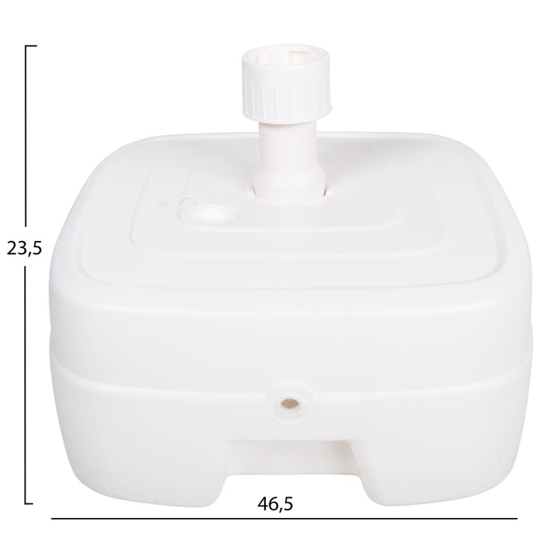 PLASTIC UMBRELLA BASE WITH WHEEL SOLBAS FK6113.01 WHITE COLOR-FOR POLE 33/50mm 46,5x23,5Hcm. PLASTIC UMBRELLA BASE WITH WHEEL SOLBAS FK6113.01 WHITE COLOR-FOR POLE 33/50mm 46,5x23,5Hcm.