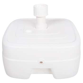 PLASTIC UMBRELLA BASE WITH WHEEL SOLBAS FK6113.01 WHITE COLOR-FOR POLE 33/50mm 46,5x23,5Hcm.