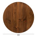 ROUND TABLETOP FK6154 SOLID FIR WOOD IN WALNUT VARNISH Φ80x4(thickness)cm. ROUND TABLETOP FK6154 SOLID FIR WOOD IN WALNUT VARNISH Φ80x4(thickness)cm.