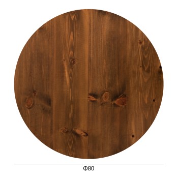 ROUND TABLETOP FK6154 SOLID FIR WOOD IN WALNUT VARNISH Φ80x4(thickness)cm. ROUND TABLETOP FK6154 SOLID FIR WOOD IN WALNUT VARNISH Φ80x4(thickness)cm.