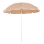 BEACH UMBRELLA WITH 8 FIBERGLASS SPOKES 2.00m FK6015.04 MOCHA COLOR-WHITE POLE