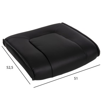 REPLACEMENT SEAT FOR OFFICE CHAIR FK1092.01 BLACK PU 51x52,5x10(thickness) cm. REPLACEMENT SEAT FOR OFFICE CHAIR FK1092.01 BLACK PU 51x52,5x10(thickness) cm.