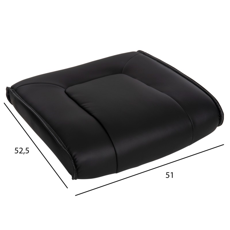 REPLACEMENT SEAT FOR OFFICE CHAIR FK1092.01 BLACK PU 51x52,5x10(thickness) cm. REPLACEMENT SEAT FOR OFFICE CHAIR FK1092.01 BLACK PU 51x52,5x10(thickness) cm.