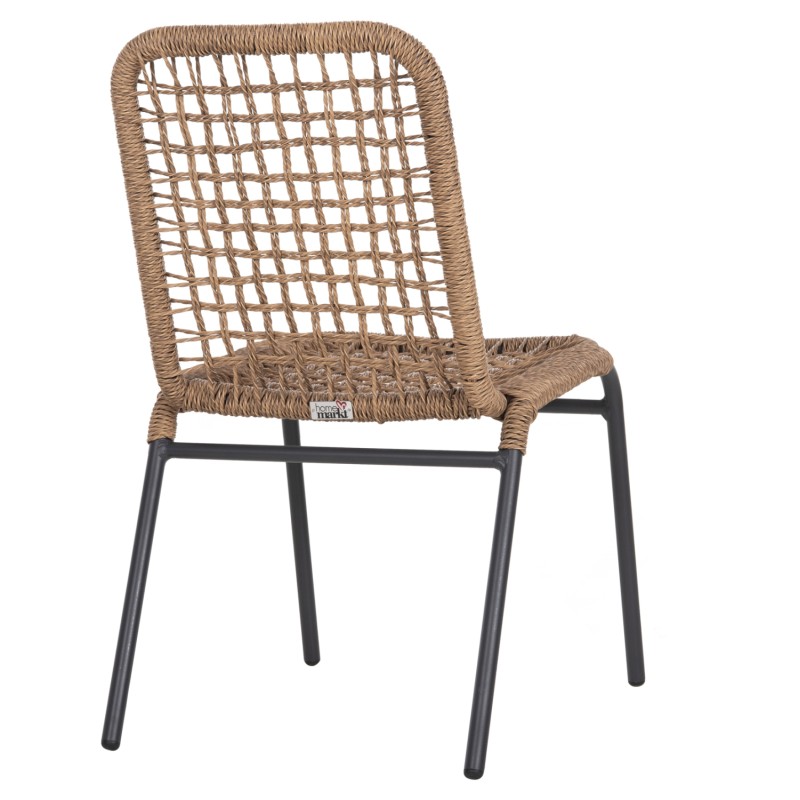 ALUMINUM CHAIR SPANO FK6047 ANTHRACITE FRAME- BEIGE SYNTHETIC RATTAN 46x59x80Hcm. ALUMINUM CHAIR SPANO FK6047 ANTHRACITE FRAME- BEIGE SYNTHETIC RATTAN 46x59x80Hcm.