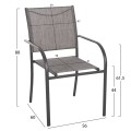 OUTDOOR ARMCHAIR REDAN FK5976.01 GREY METAL-GREY TEXTILENE 56x60x88Hcm. OUTDOOR ARMCHAIR REDAN FK5976.01 GREY METAL-GREY TEXTILENE 56x60x88Hcm.