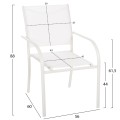 OUTDOOR ARMCHAIR REDAN FK5976.02 WHITE METAL-WHITE TEXTILENE 56x60x88Hcm. OUTDOOR ARMCHAIR REDAN FK5976.02 WHITE METAL-WHITE TEXTILENE 56x60x88Hcm.