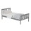 BED GIMLY FK675.05 SOLID PINE WOOD IN GREY FOR MATTRESS 190x90cm.