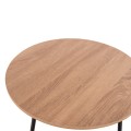 COFFEE TABLES 2PCS ROUND CUPPER FK9878.01 MELAMINE IN SONAMA-BLACK METAL Φ55x45Hcm. COFFEE TABLES 2PCS ROUND CUPPER FK9878.01 MELAMINE IN SONAMA-BLACK METAL Φ55x45Hcm.