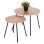 COFFEE TABLES 2PCS ROUND CUPPER FK9878.01 MELAMINE IN SONAMA-BLACK METAL Φ55x45Hcm.