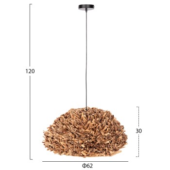 CEILING PENDANT LAMP FK4353 WATER HYACINTH IN NATURAL COLOR Φ62x30-120Hcm. CEILING PENDANT LAMP FK4353 WATER HYACINTH IN NATURAL COLOR Φ62x30-120Hcm.