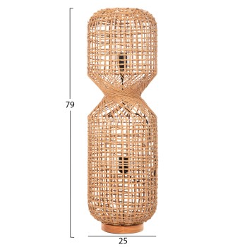 FLOOR STANDING LAMP FK4359 METAL-PAPER ROPE IN BROWN- 2 LIGHT BULBS Φ25x78.5Hcm. FLOOR STANDING LAMP FK4359 METAL-PAPER ROPE IN BROWN- 2 LIGHT BULBS Φ25x78.5Hcm.