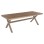 ALUMINUM RECTANGULAR TABLE TAWNEE FK6039.04 CHAMPAGNE COLOR-POLYWOOD IN NATURAL WOOD 219,5x89,5x73Hcm.