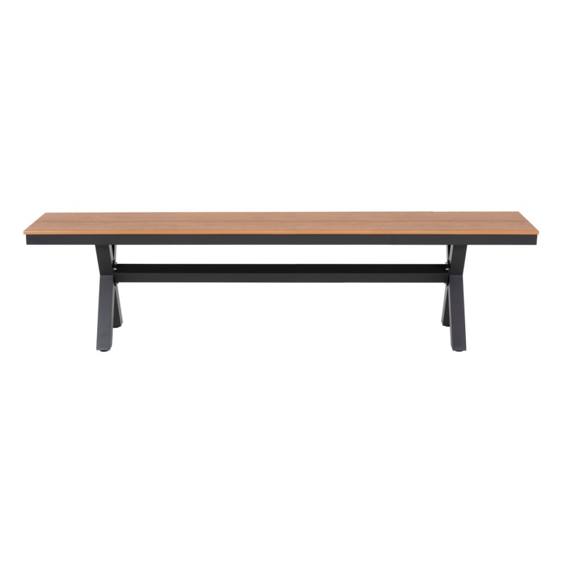 ALUMINUM BENCH TAWNEE FK6040.01 ANTHRACITE- POLYWOOD SEAT IN NATURAL WOOD COLOR 220x36x44,5Hcm. ALUMINUM BENCH TAWNEE FK6040.01 ANTHRACITE- POLYWOOD SEAT IN NATURAL WOOD COLOR 220x36x44,5Hcm.
