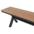 ALUMINUM BENCH TAWNEE FK6040.01 ANTHRACITE- POLYWOOD SEAT IN NATURAL WOOD COLOR 220x36x44,5Hcm. ALUMINUM BENCH TAWNEE FK6040.01 ANTHRACITE- POLYWOOD SEAT IN NATURAL WOOD COLOR 220x36x44,5Hcm.