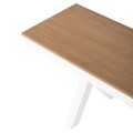 ALUMINUM BENCH TAWNEE FK6038.02 WHITE WITH POLYWOOD SEAT IN NATURAL WOOD COLOR 150x36x45Hcm. ALUMINUM BENCH TAWNEE FK6038.02 WHITE WITH POLYWOOD SEAT IN NATURAL WOOD COLOR 150x36x45Hcm.