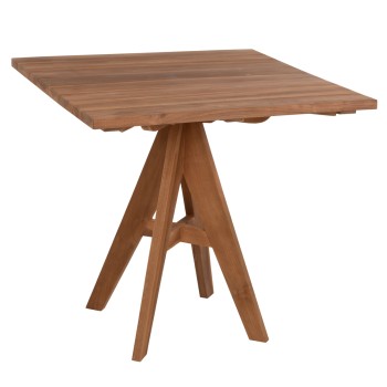 OUTDOOR DINING TABLE LEO FK9622.11 SQUARE TEAK WOOD 80x80x75Hcm.