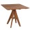 OUTDOOR DINING TABLE LEO FK9622.11 SQUARE TEAK WOOD 80x80x75Hcm.