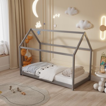 BED FOR KIDS PEPE FK678.05 t.MONTESSORI SOLID PINE WOOD IN GREY- 140x70cm. BED FOR KIDS PEPE FK678.05 t.MONTESSORI SOLID PINE WOOD IN GREY- 140x70cm.