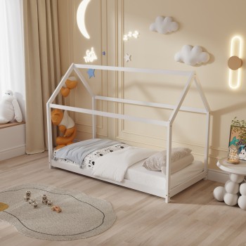 BED FOR KIDS PEPE FK678.03 t.MONTESSORI SOLID PINE WOOD IN WHITE- 140x70cm. BED FOR KIDS PEPE FK678.03 t.MONTESSORI SOLID PINE WOOD IN WHITE- 140x70cm.