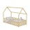 BED FOR KIDS WITH FENCE PHYLLIS FK679.01 t.MONTESSORI SOLID PINE WOOD IN NATURAL- 190x90cm.