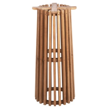 INDOOR BAR STAND BASE/LEGS MED.HEIGHT ROUND FRANTZ FB99857.11 MINDI WOOD IN NATURAL Φ40x90Hcm.