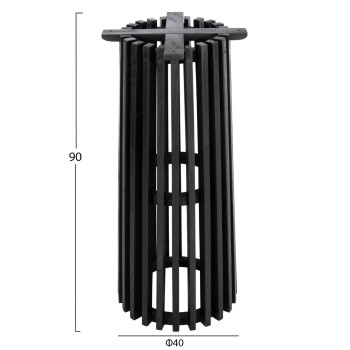 INDOOR BAR STAND BASE/LEGS MED.HEIGHT ROUND FRANTZ FK9857.12 MINDI WOOD IN BLACK Φ40x90Hcm. INDOOR BAR STAND BASE/LEGS MED.HEIGHT ROUND FRANTZ FK9857.12 MINDI WOOD IN BLACK Φ40x90Hcm.