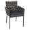 ALUMINUM ARMCHAIR MARTIN FK5564.12 ANTHRACITE FRAME AND ANTHRACITE SYNTHETIC RATTAN 56x56x80Hcm.