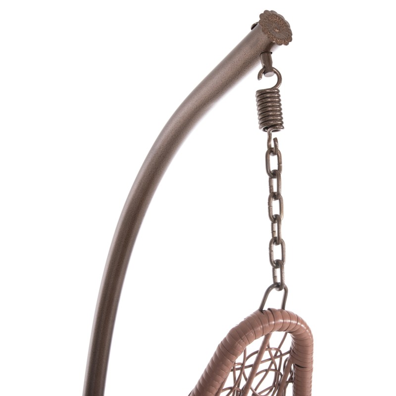 HANGING NEST MILLIE FK5996.05 METAL IN BROWN-SYNTHETIC RATTAN IN BROWN Φ95x195Hcm. HANGING NEST MILLIE FK5996.05 METAL IN BROWN-SYNTHETIC RATTAN IN BROWN Φ95x195Hcm.