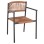 ALUMINUM ARMCHAIR STER FK5786.12 ANTHRACITE-SYNTHETIC RATTAN IN BEIGE 55,5x53x78Hcm.