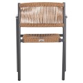 ALUMINUM ARMCHAIR STER FK5786.12 ANTHRACITE-SYNTHETIC RATTAN IN BEIGE 55,5x53x78Hcm. ALUMINUM ARMCHAIR STER FK5786.12 ANTHRACITE-SYNTHETIC RATTAN IN BEIGE 55,5x53x78Hcm.