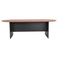 CONFERENCE OVAL DESK SIENNA FK2134.03 MELAMINE IN ANTHRACITE-TOP IN CHERRY 240x120x75Hcm. CONFERENCE OVAL DESK SIENNA FK2134.03 MELAMINE IN ANTHRACITE-TOP IN CHERRY 240x120x75Hcm.