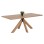 DINING TABLE PAOLO FK9853 MDF WITH MANCHURIAN WOOD VENEER-SOLID RUBBERWOOD LEGS-OAK COLOR 180x90x75Hcm.