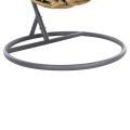 SINGLE HANGING NEST WITH FOOTREST GRACIE FK5755.02 BEIGE SYNTHETIC RATTAN-GREY STEEL FRAME Φ104x200Hcm. SINGLE HANGING NEST WITH FOOTREST GRACIE FK5755.02 BEIGE SYNTHETIC RATTAN-GREY STEEL FRAME Φ104x200Hcm.