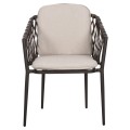ALUMINUM ARMCHAIR BOLLY FK6080 BROWN FRAME-SYNTHETIC RATTAN IN BROWN-BEIGE CUSHIONS 58,5x67x86Hcm. ALUMINUM ARMCHAIR BOLLY FK6080 BROWN FRAME-SYNTHETIC RATTAN IN BROWN-BEIGE CUSHIONS 58,5x67x86Hcm.