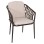 ALUMINUM ARMCHAIR BOLLY FK6080 BROWN FRAME-SYNTHETIC RATTAN IN BROWN-BEIGE CUSHIONS 58,5x67x86Hcm.