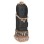 TABLE STATUETTE SUMBA FK4310 MADE OF BLACK PARAS STONE-BEADS-SEAGRASS ROPE 8x8x21Hcm.