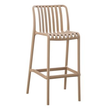 BAR STOOL POLYPROPYLENE CONVEE FK6098.04 CAPPUCCINO 38,5x49,5x102Hcm.