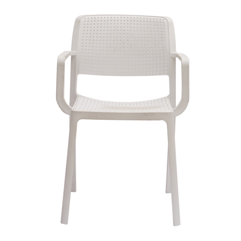 ARMCHAIR OUTDOOR COMFEE FK6102.01 POLYPROPYLENE IN WHITE 54x57x83H cm. ARMCHAIR OUTDOOR COMFEE FK6102.01 POLYPROPYLENE IN WHITE 54x57x83H cm.