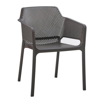 ARMCHAIR POLYPROPYLENE JOHN FK6103.09 BROWN 59x58x79.5Hcm.