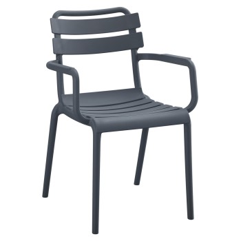 POLYPROPYLENE ARMCHAIR PHILLY FK6123.03 GREY 58.5x49x83.5Hcm.