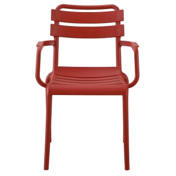 POLYPROPYLENE ARMCHAIR PHILLY FK6123.07 RED 58.5x49x83.5Hcm.