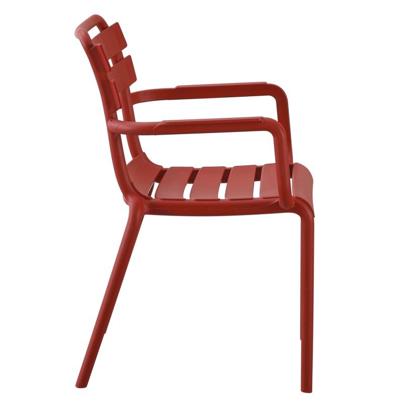 POLYPROPYLENE ARMCHAIR PHILLY FK6123.07 RED 58.5x49x83.5Hcm. POLYPROPYLENE ARMCHAIR PHILLY FK6123.07 RED 58.5x49x83.5Hcm.