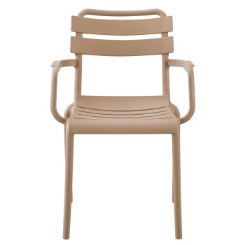 POLYPROPYLENE ARMCHAIR PHILLY FK6123.06 BEIGE 58.5x49x83.5Hcm.