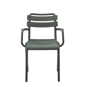 POLYPROPYLENE ARMCHAIR PHILLY FK6123.04 OLIVE GREEN 58.5x49x83.5Hcm.