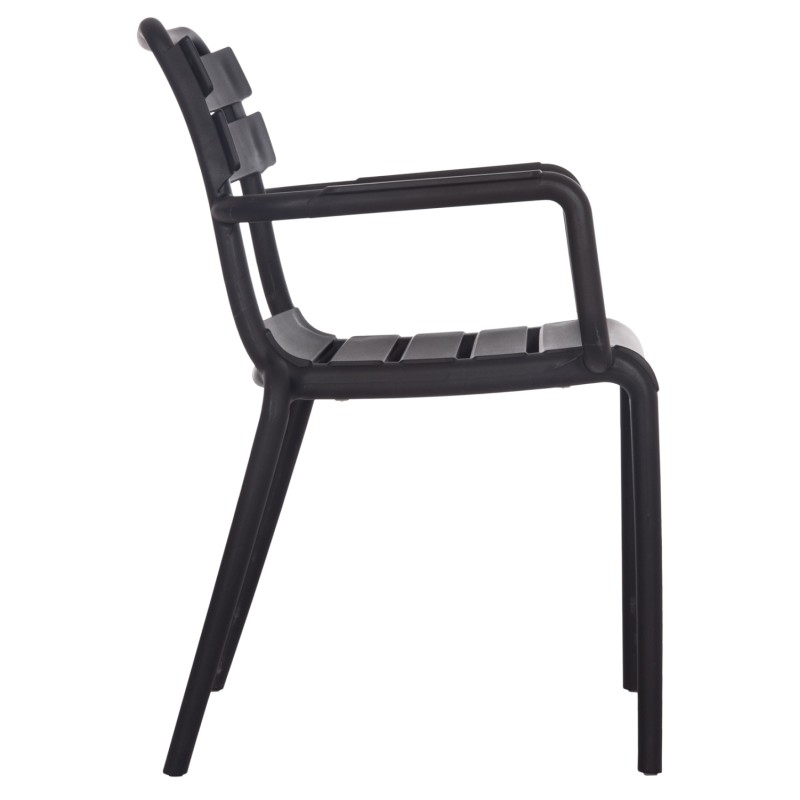 POLYPROPYLENE ARMCHAIR PHILLY FK6123.02 BLACK 58.5x49x83.5Hcm. POLYPROPYLENE ARMCHAIR PHILLY FK6123.02 BLACK 58.5x49x83.5Hcm.