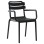 POLYPROPYLENE ARMCHAIR PHILLY FK6123.02 BLACK 58.5x49x83.5Hcm.