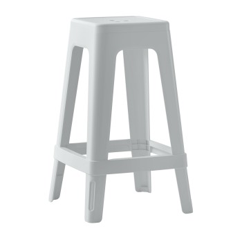 POLYPROPYLENE STOOL SQUARE ZEB FK6128.01 WHITE 35x35x65Hcm.