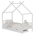 BED FOR KIDS KLARICE FK680.03 t.MONTESSORI-2 DRAWERS- SOLID PINE WOOD IN WHITE- 190x90cm. BED FOR KIDS KLARICE FK680.03 t.MONTESSORI-2 DRAWERS- SOLID PINE WOOD IN WHITE- 190x90cm.